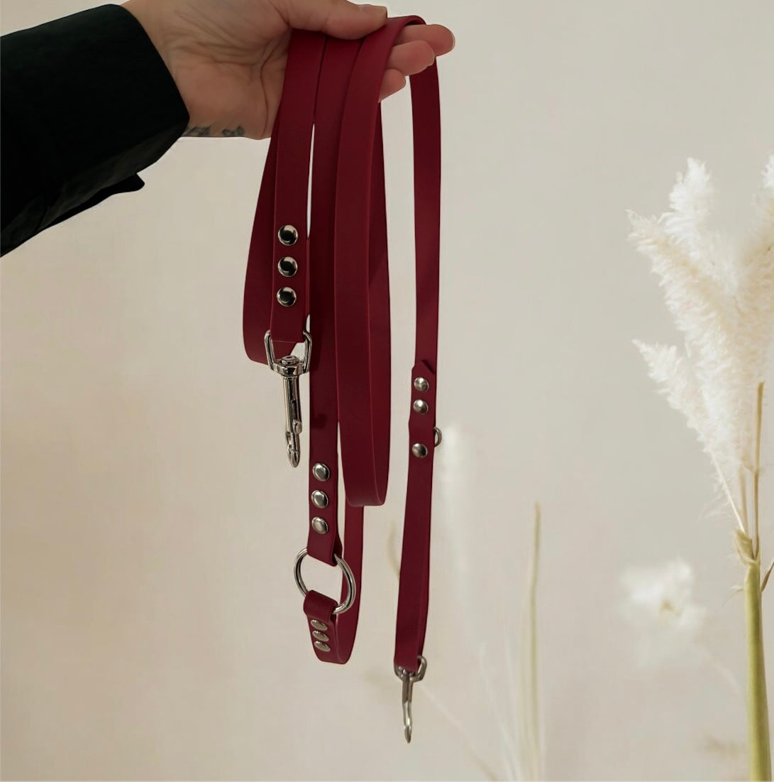 Laisse Multi-Positions 16mm- Vin