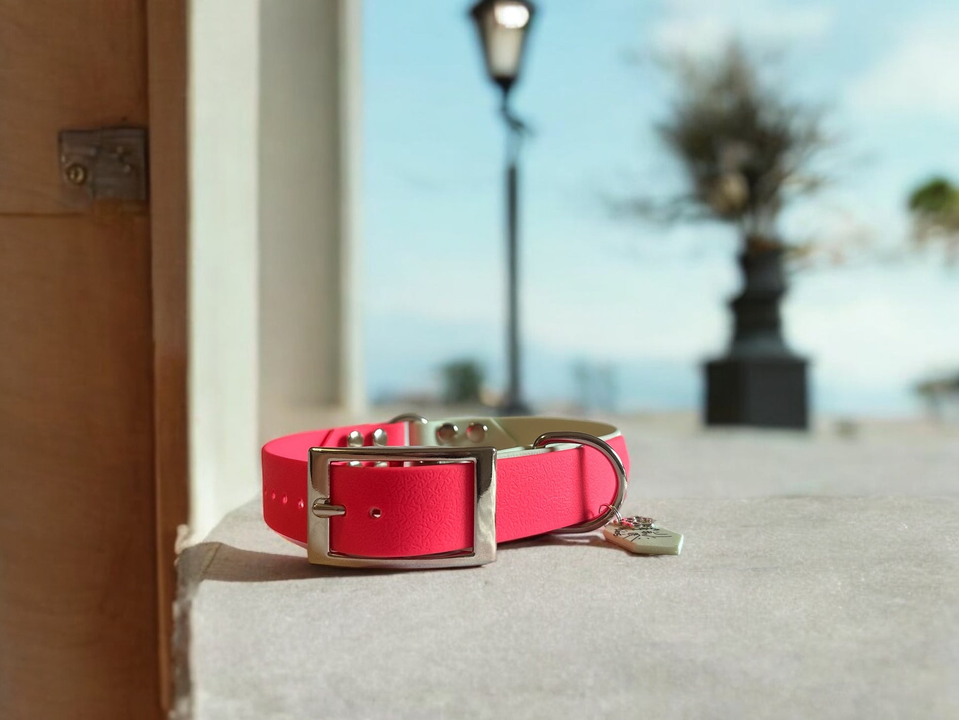 Collier Adventure rose et vert d'eau